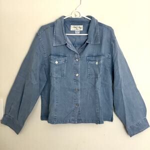 Tasha Polizzi for T.P. Saddleblanket & Co - Womens XL- Tencel Chambray Shirt